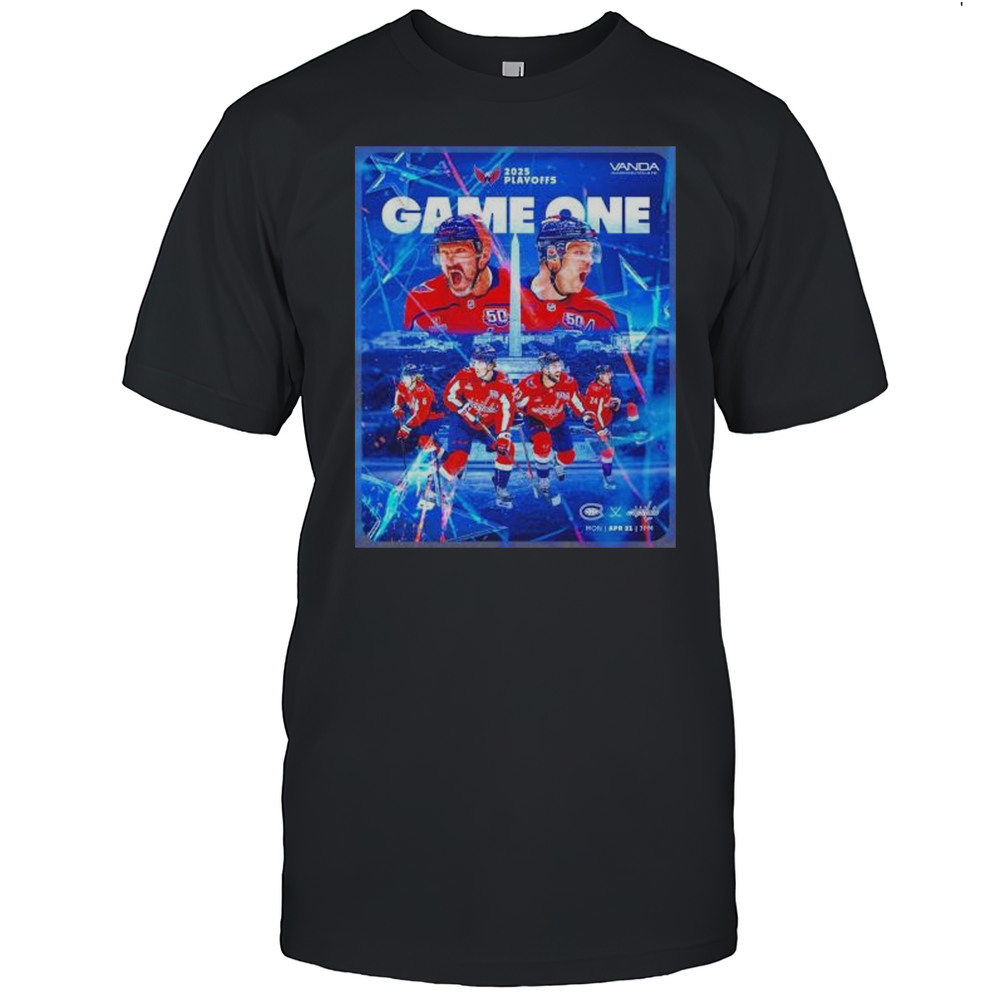 Game One Washington Capitals 2025 Stanley Cup Playoffs Player Team Shirt