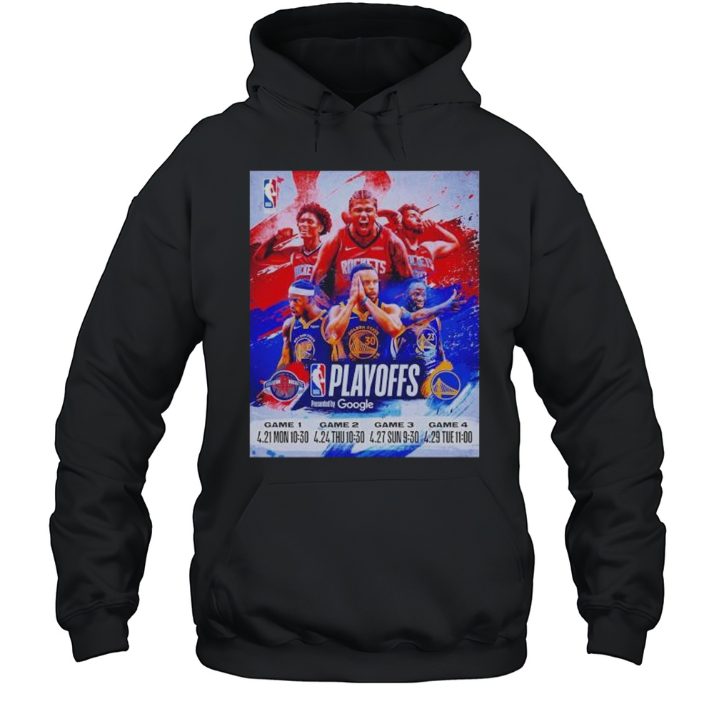 Houston Rockets Vs Golden State Warriors 2025 Nba Playoffs Player Shirt Unisex Hoodie