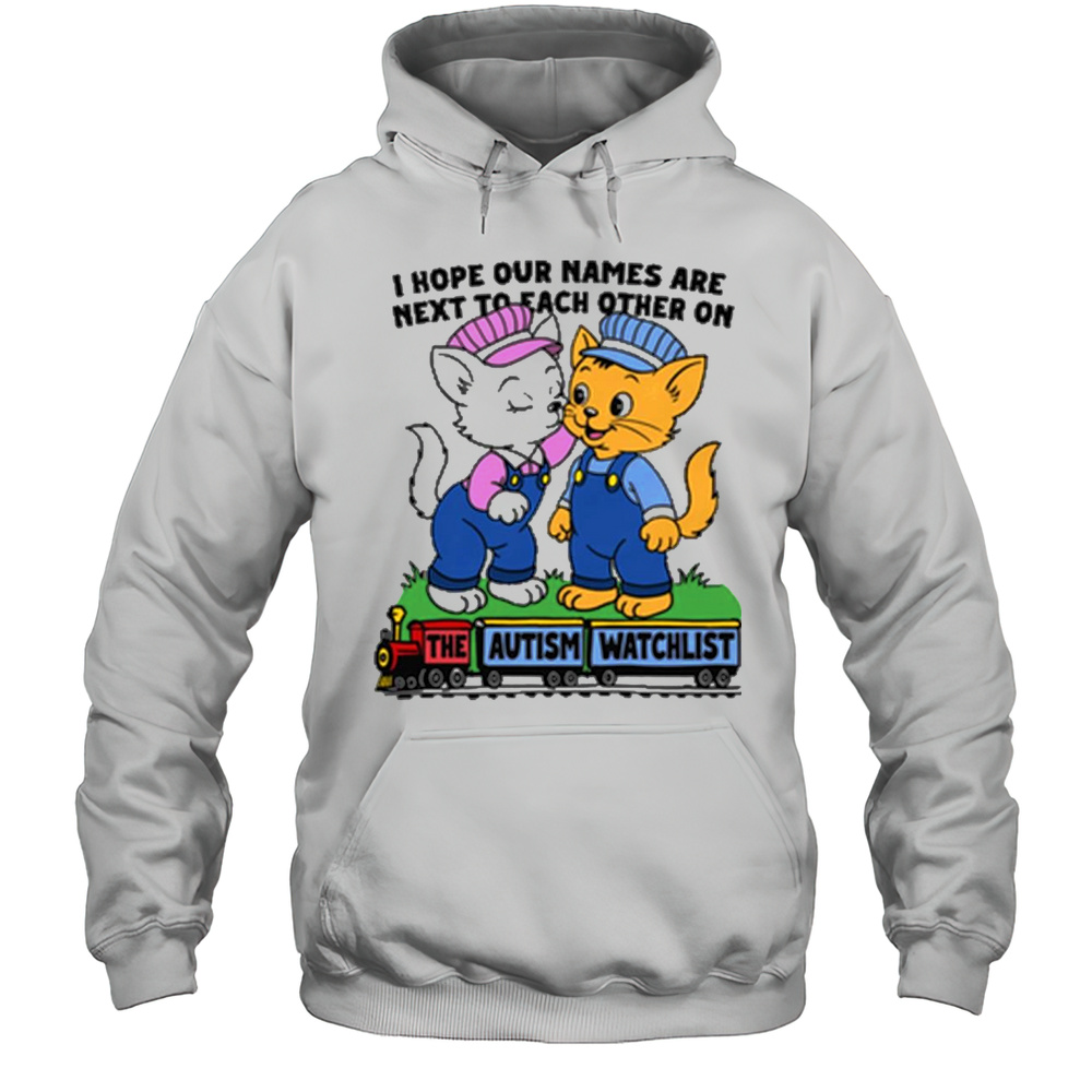 I Hope Our Names Are Next To Each Other On The Autism Watchlist Cats Painting T-shirt Unisex Hoodie