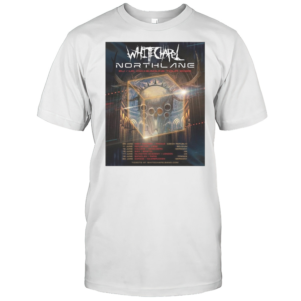 Poster Northlane EU UK Co-Headline Tour 2025 04 06 Gdask PL Mystic Festival 05 06 Prague CZ MeetFactory T-shirt