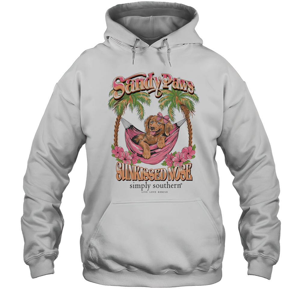Sandy Paws Hammock Dog Shirt Unisex Hoodie