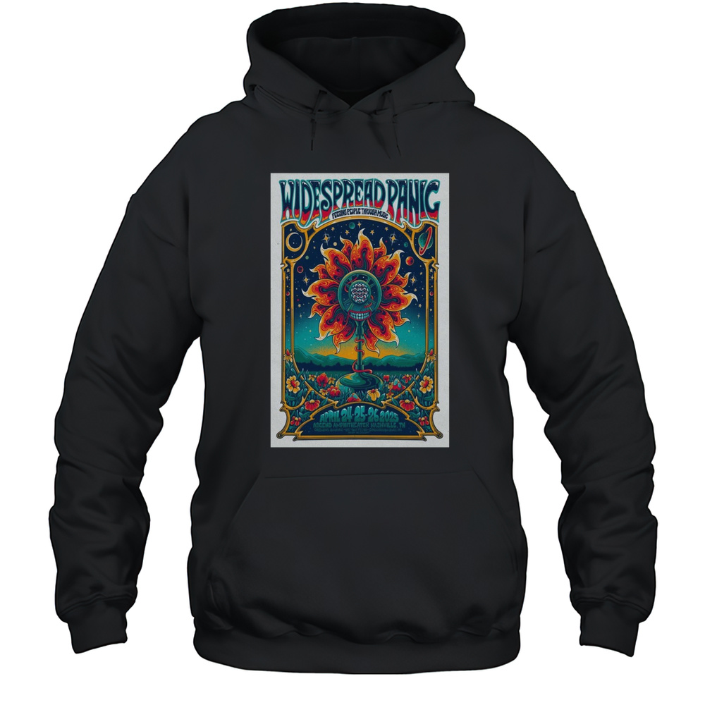 Widespread Feeding People Through Music Panic Tour April 24-25-26 2025 Ascend Amphitheater Nashville TN T-shirt Unisex Hoodie