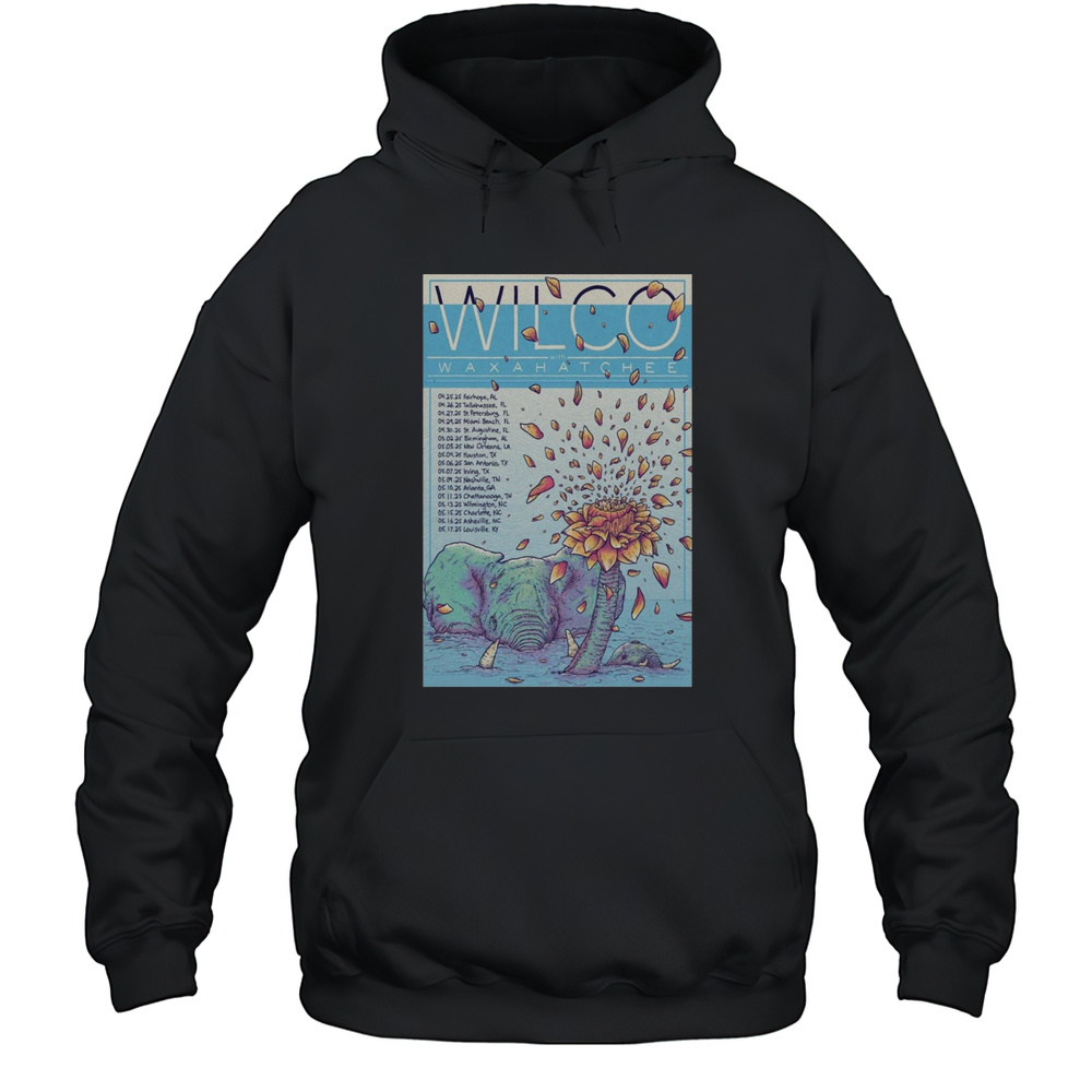 Wilco With Waxahatchee Spring Tour 04.25.25 Fairhope AL 04.26.25 Tallahassee FL T-shirt Unisex Hoodie