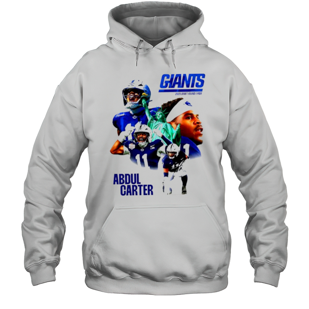 Abdul Carter NY Giants 2025 Draft Round 1 Pick Shirt Unisex Hoodie