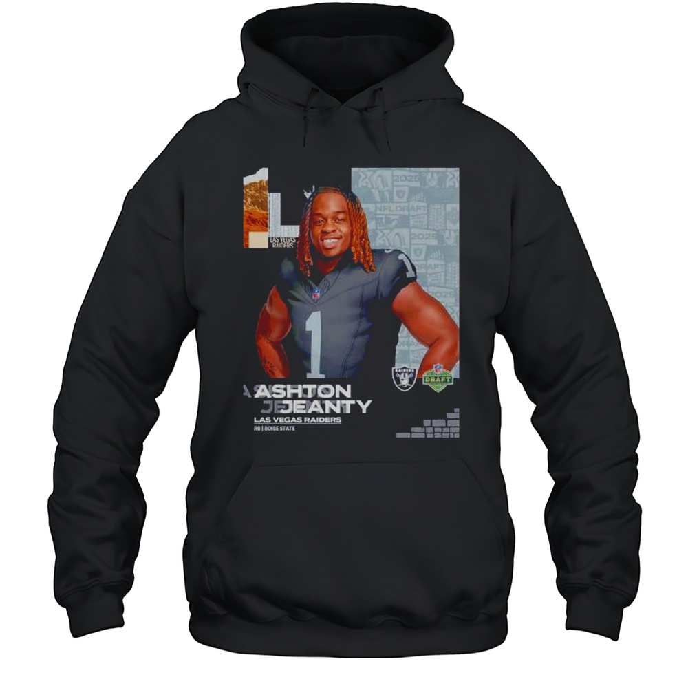 Ashton Jeanty Las Vegas Raiders 2025 NFL Draft Cartoon Shirt Unisex Hoodie
