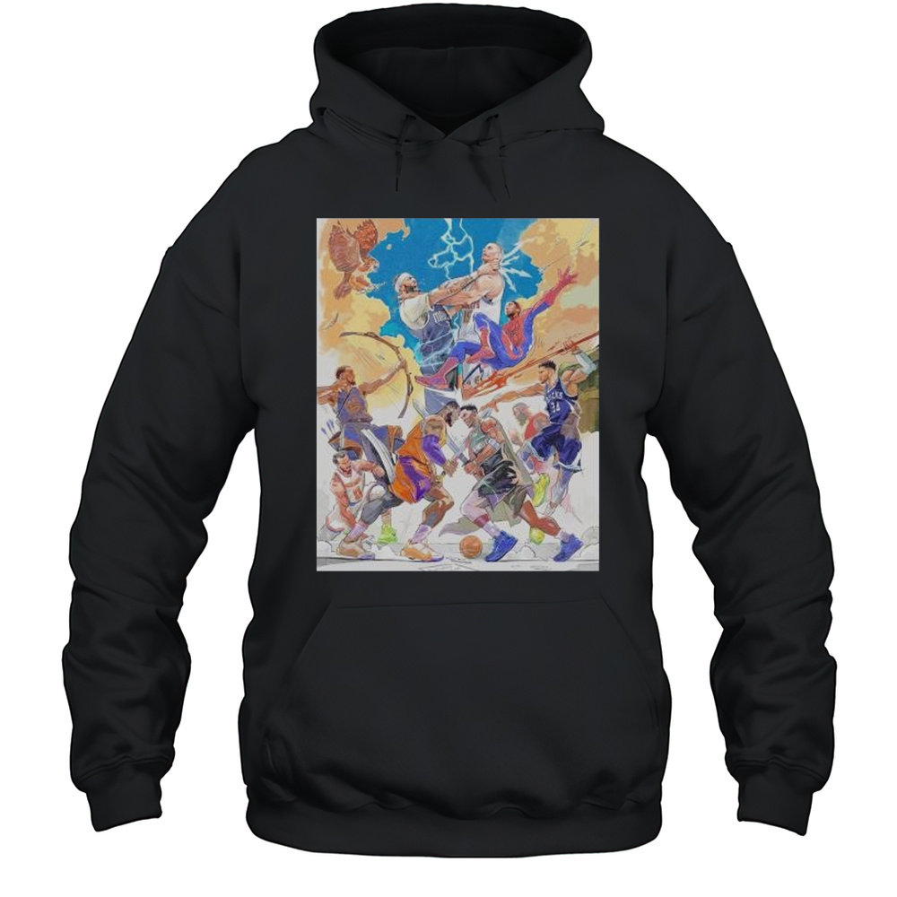 Battle Of Gods NBA Playoffs 2025 Mavs Vs Nuggets Lakers Vs Timberwolves Shirt Unisex Hoodie