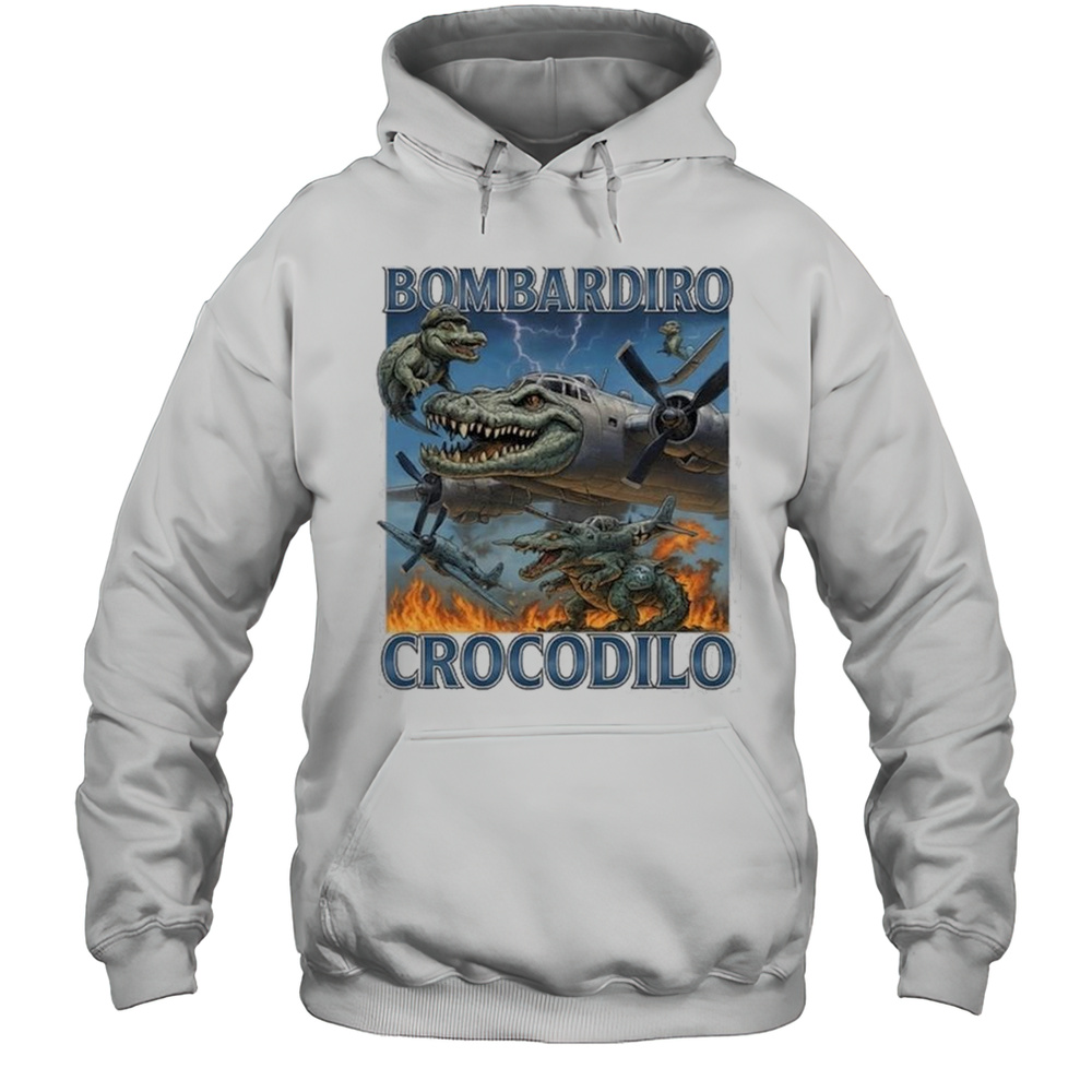 Bombardiro Crocodilo Italian Brainrot Meme Shirt Unisex Hoodie