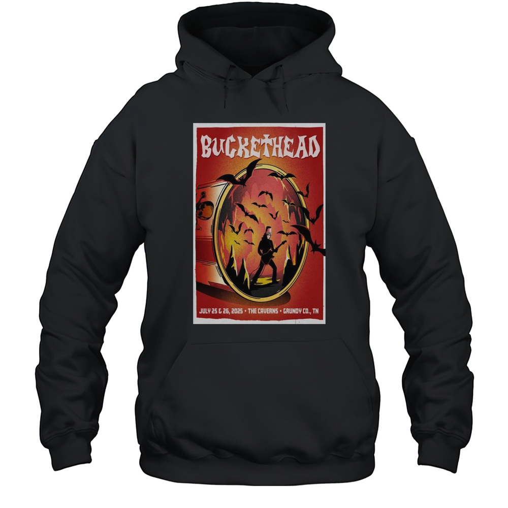 Buckethead The Caverns Grundy CO TN July 25th-26th 2025 Poster Graphic T-shirt Unisex Hoodie
