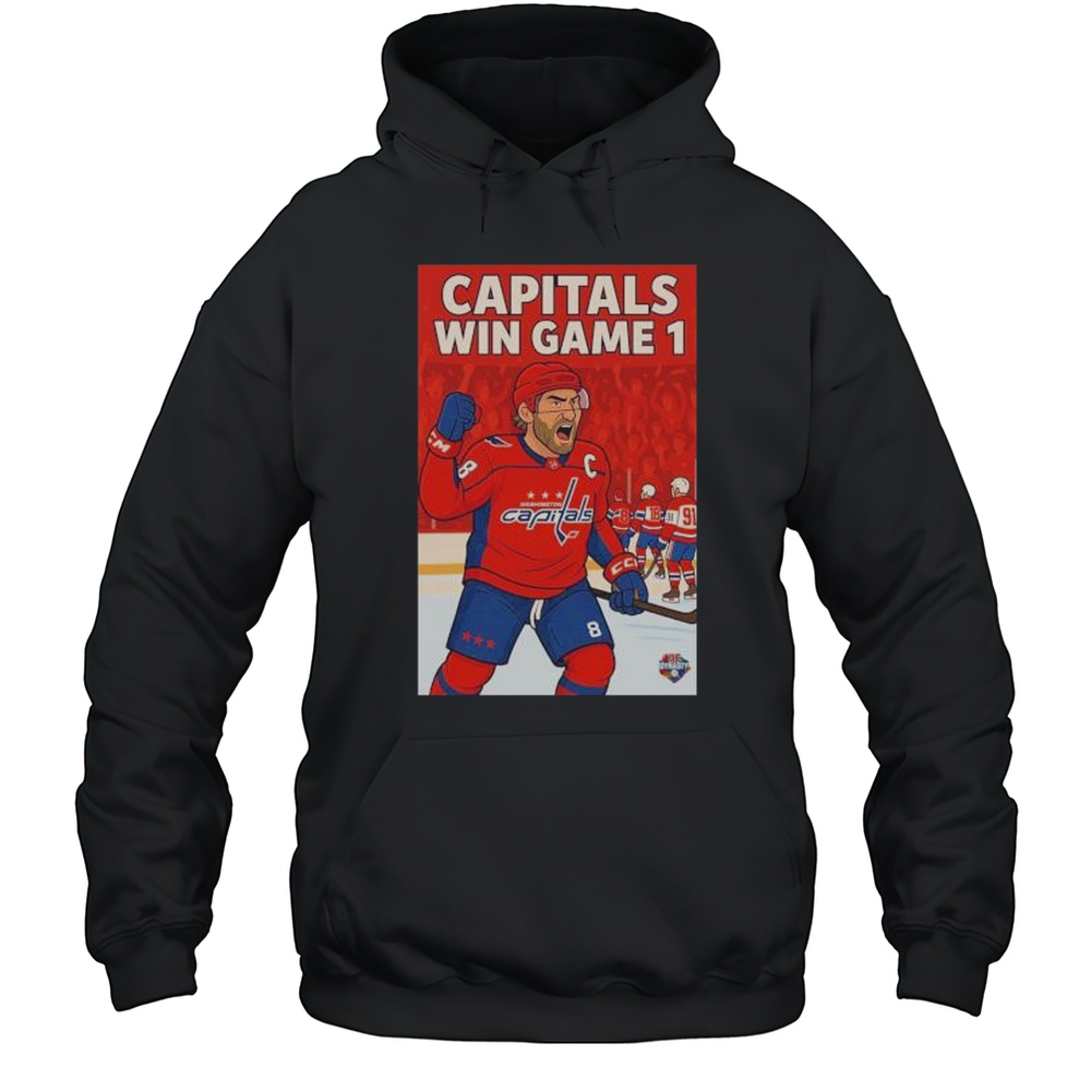 Capitals Win Game 1 Alexander Ovechkin Washington Capitals Cartoon Shirt Unisex Hoodie