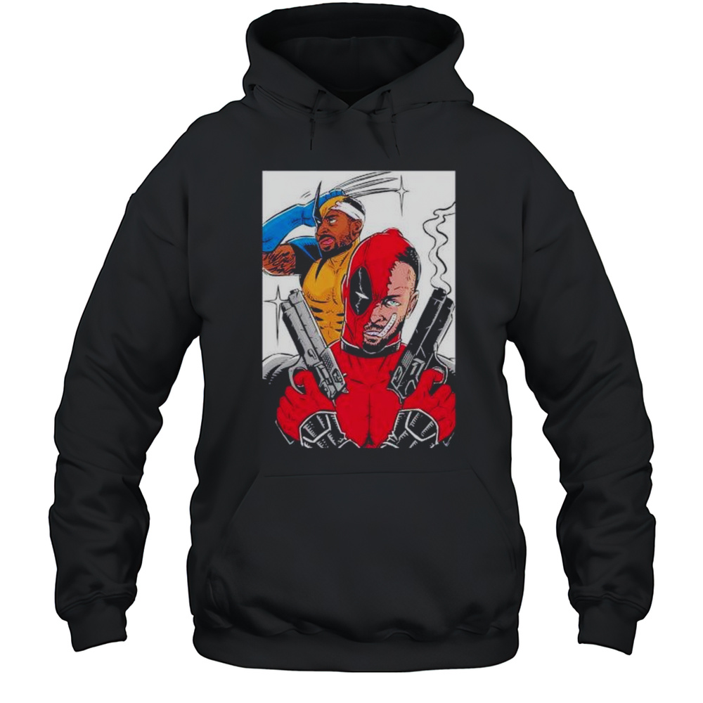 Deadpool And Wolverine Golden State Warriors Gary Payton II And Stephen Curry Shirt Unisex Hoodie