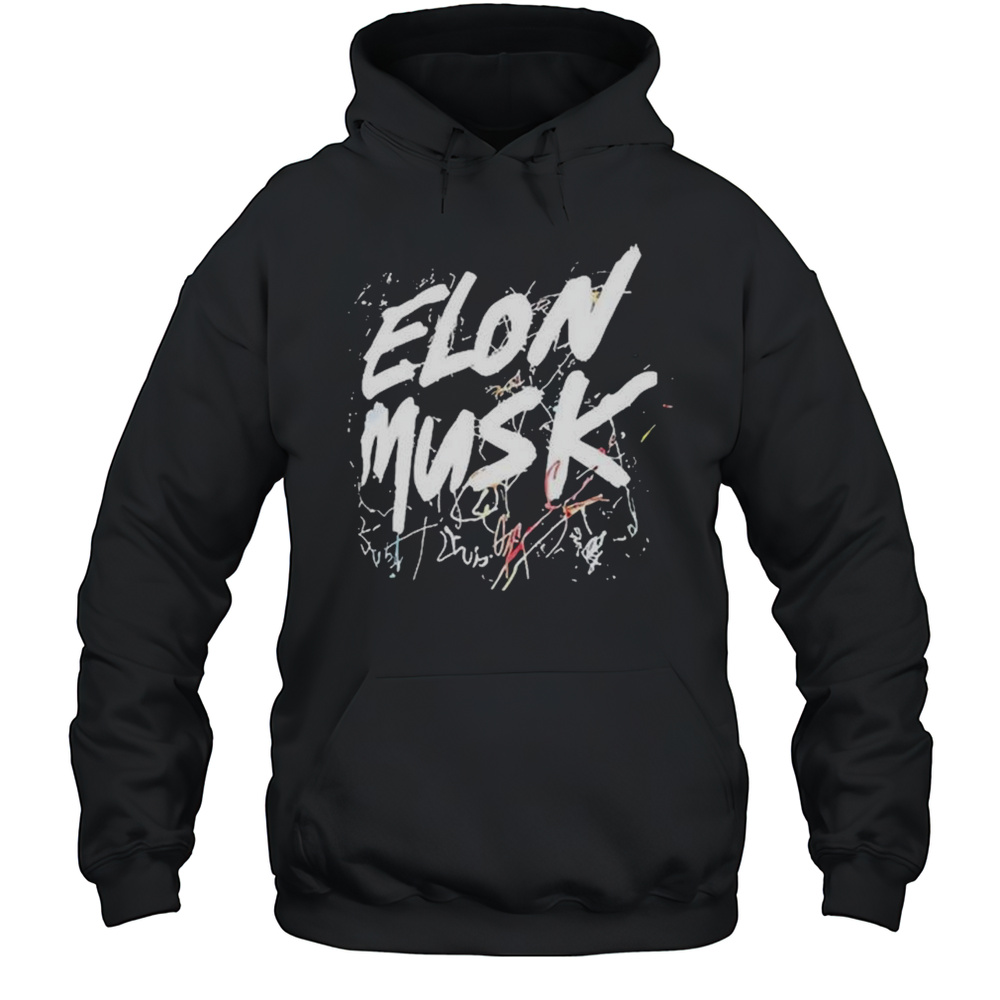 Elon Musk Text Scratchy 2025 T-shirt Unisex Hoodie