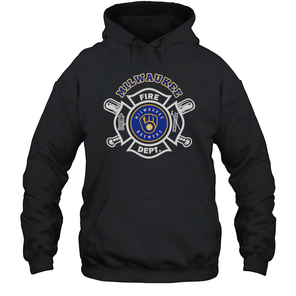 Fire Dept Milwaukee Brewers Baseball Shirt Unisex Hoodie