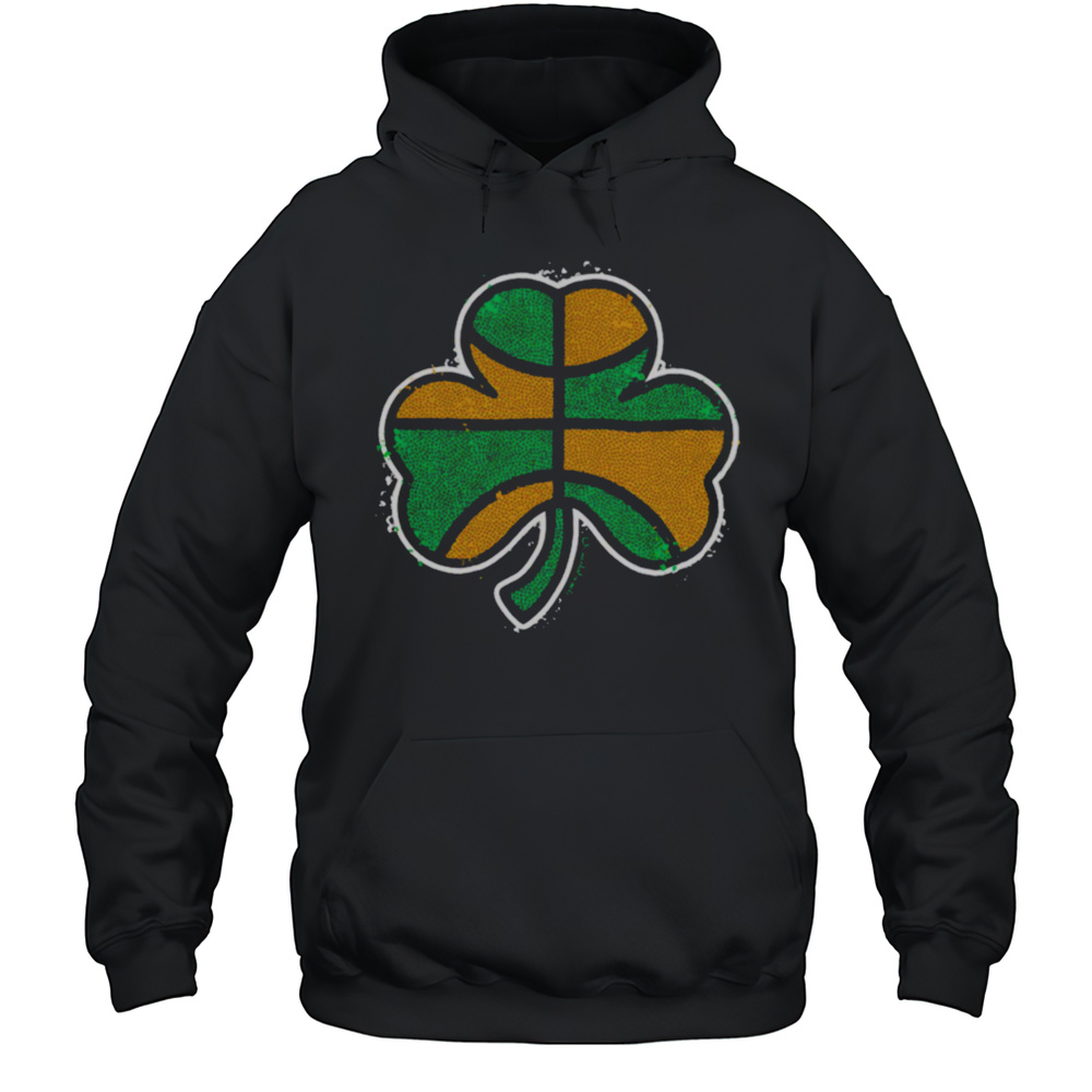 Green And Gold Basketball Shamrock Boston Shirt Unisex Hoodie