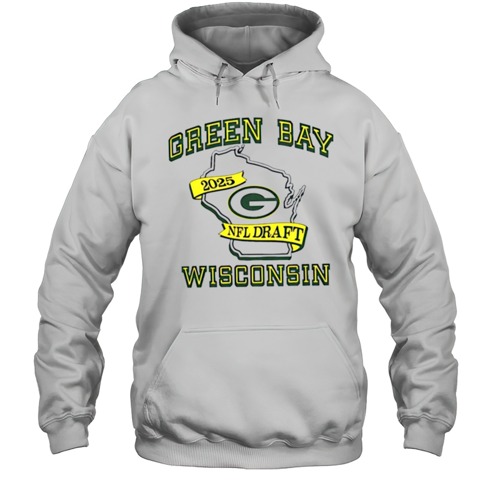 Green Bay Packers 2025 NFL Draft Wisconsin State Shirt Unisex Hoodie