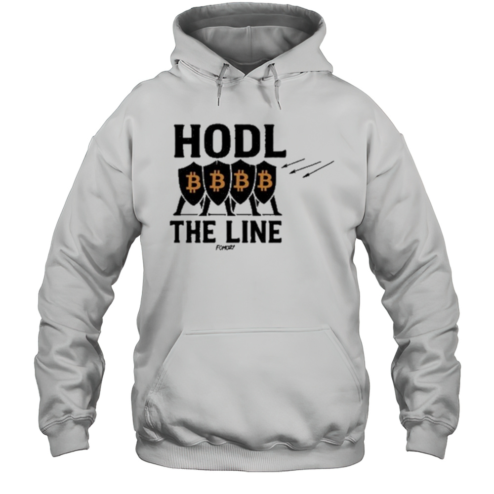 Hodl The Line Bitcoin Warrior T-shirt Unisex Hoodie