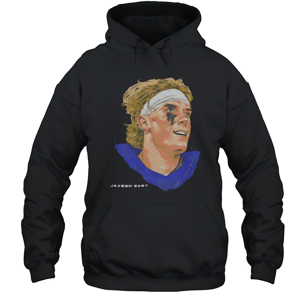 Jaxson Dart New York Giants Portrait Shirt Unisex Hoodie