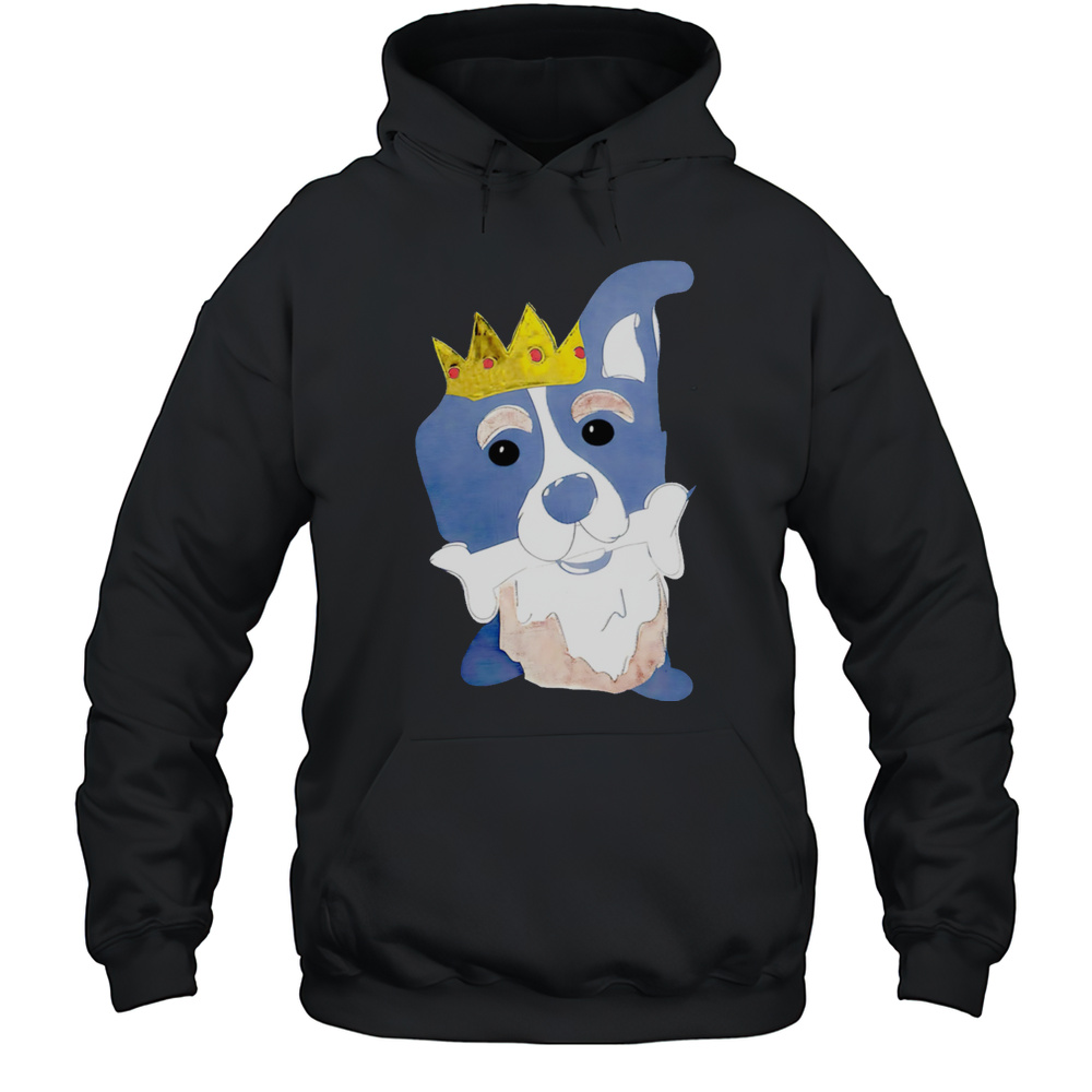 King Dog Chews Bones Cartoon Shirt Unisex Hoodie