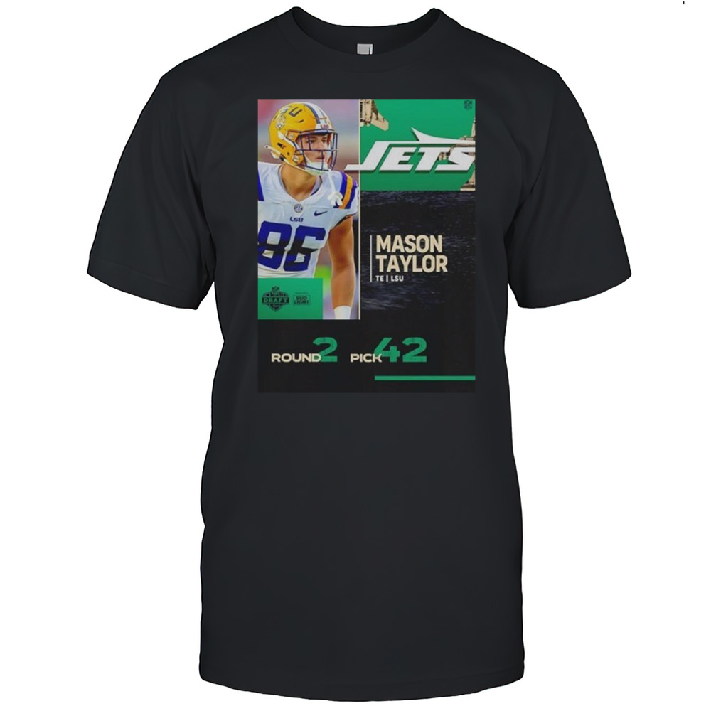 Mason Taylor New York Jets 2025 Nfl Draft Poster T-Shirt