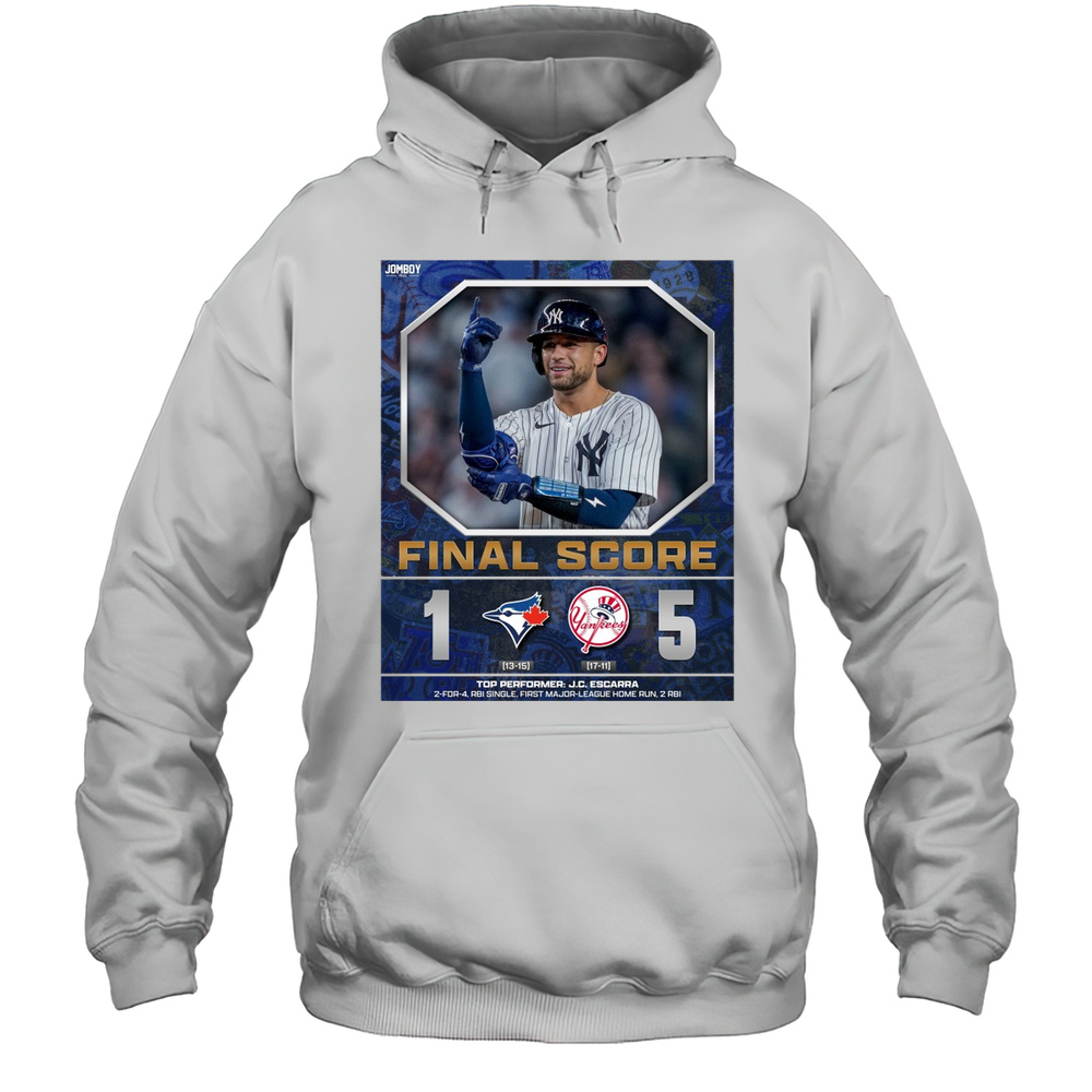 New York Yankees Win Toronto Blue Jays Final Score 5  1 Top Performer J.C. Escarra Poster T-shirt Unisex Hoodie