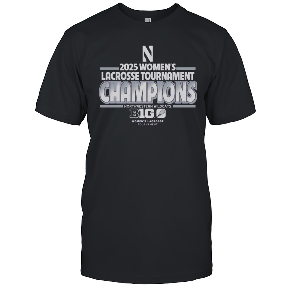 Northwestern Wildcats 2025 Big Ten B1G Womens Lacrosse Tournament Champions T-shirt