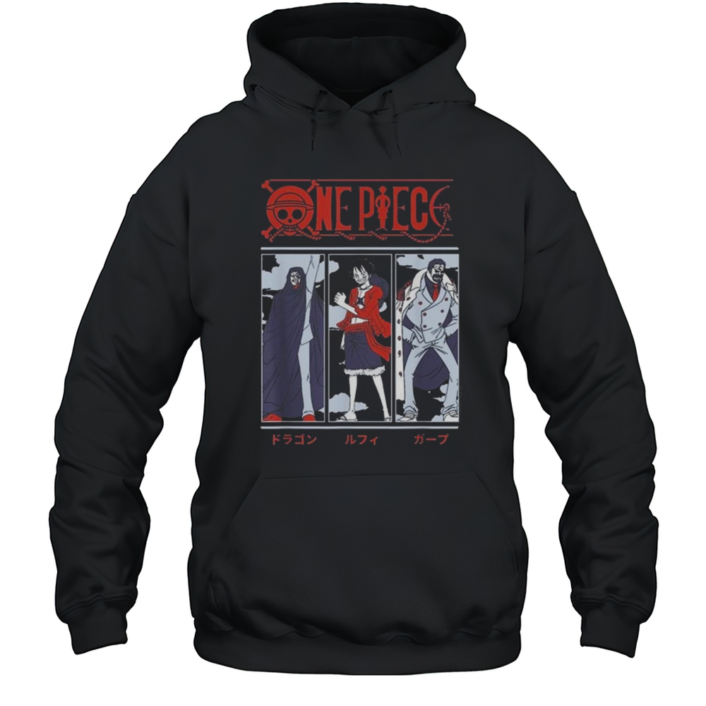 One Piece Anime Meet The Monkeys Dragon Luffy And Garp Shirt Unisex Hoodie