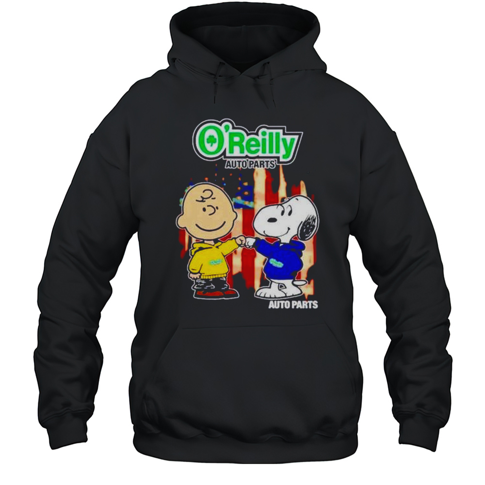 OReilly Auto Parts Charlie Brown And Snoopy Shirt Unisex Hoodie