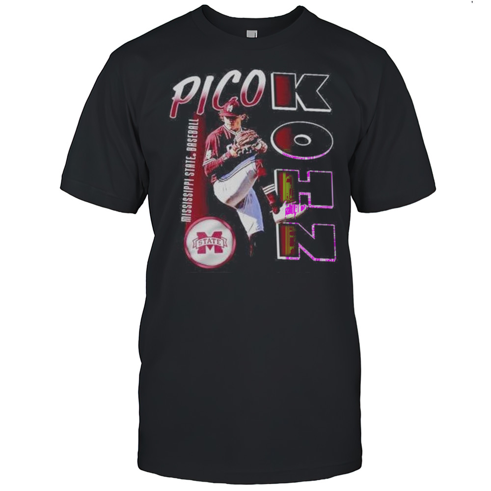 Pico Kohn Mississippi State Bulldogs Baseball Illustrated Shirt