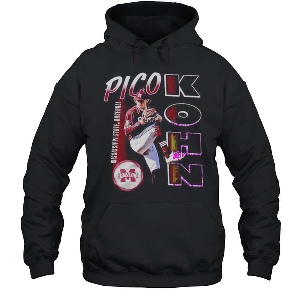 Pico Kohn Mississippi State Bulldogs Baseball Illustrated Shirt Unisex Hoodie