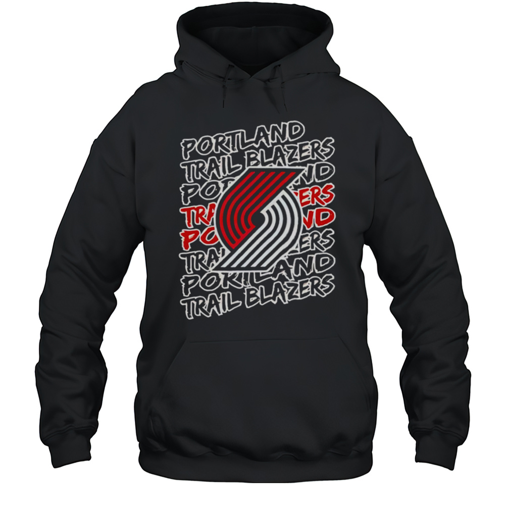 Portland Trail Blazers NBA Logo Repeat Shirt Unisex Hoodie