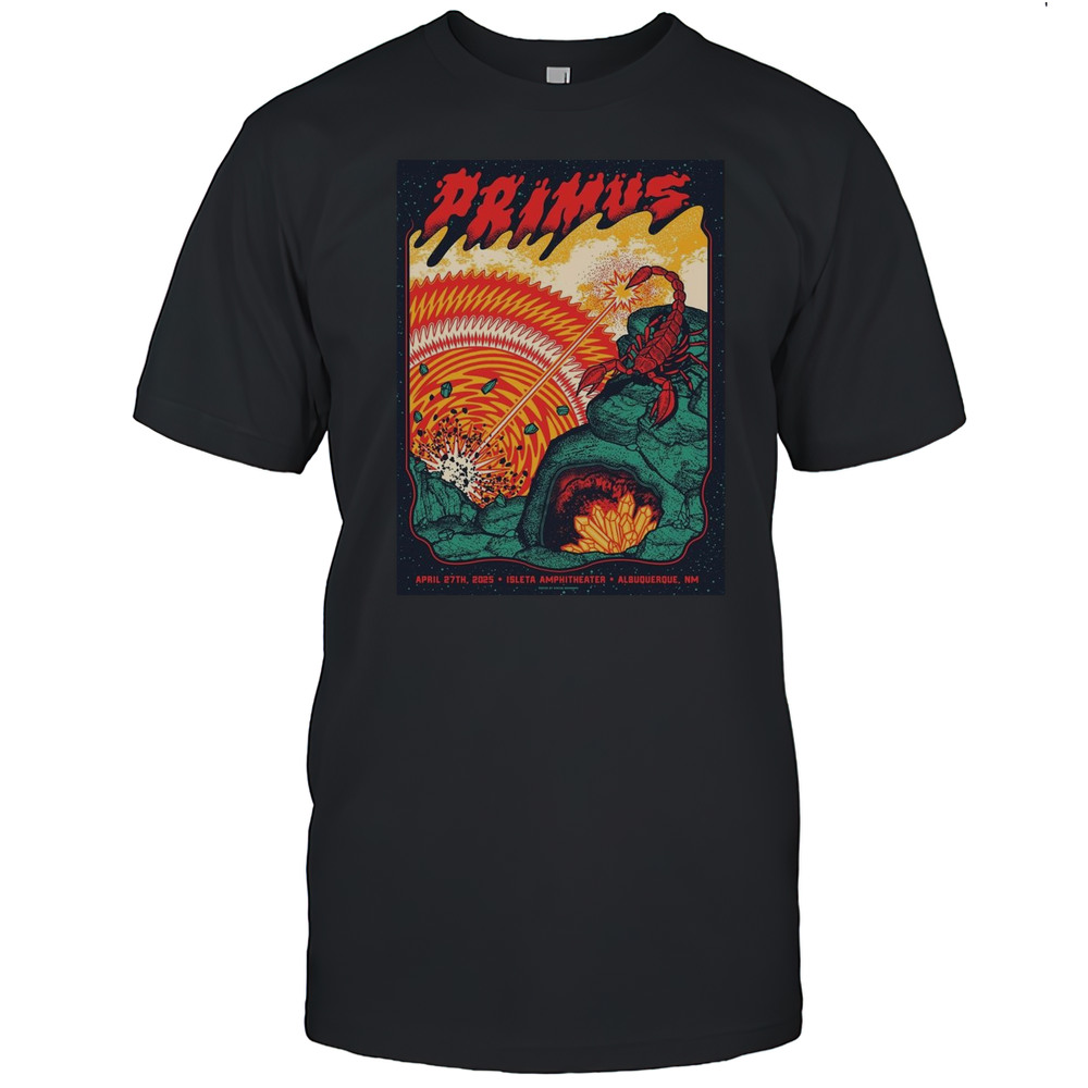 Primus April 27th 2025 In Albuquerque NM Isleta Amphitheater Poster Graphic T-shirt