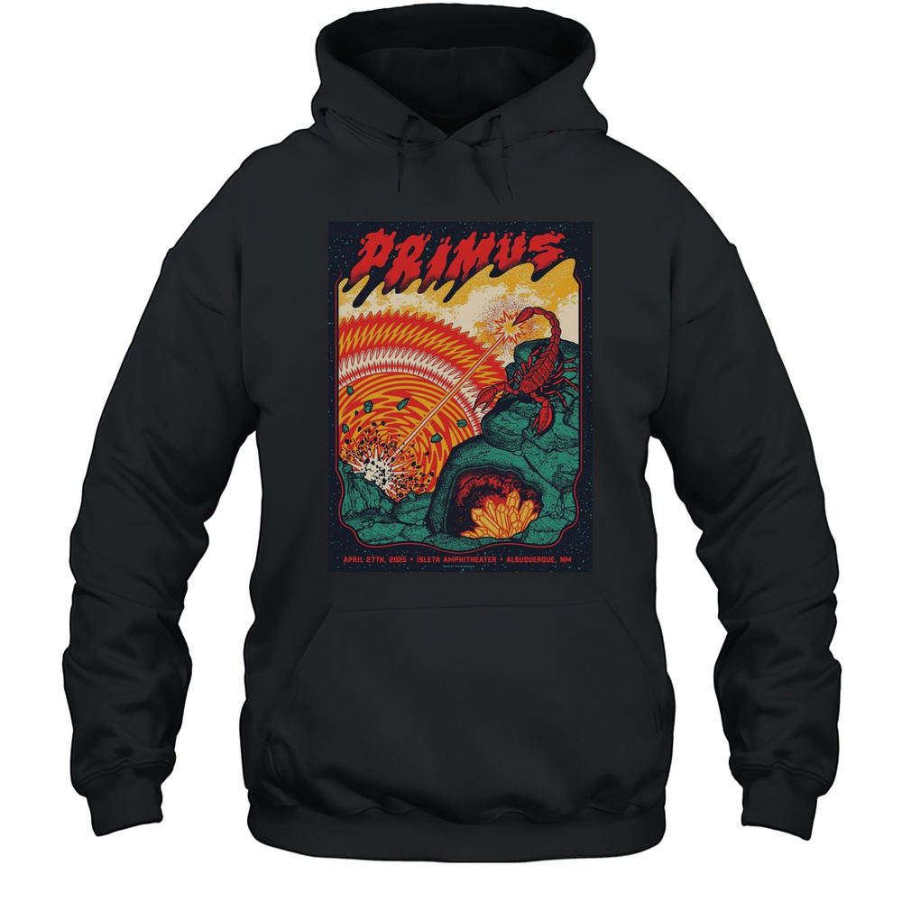 Primus April 27th 2025 In Albuquerque NM Isleta Amphitheater Poster Graphic T-shirt Unisex Hoodie