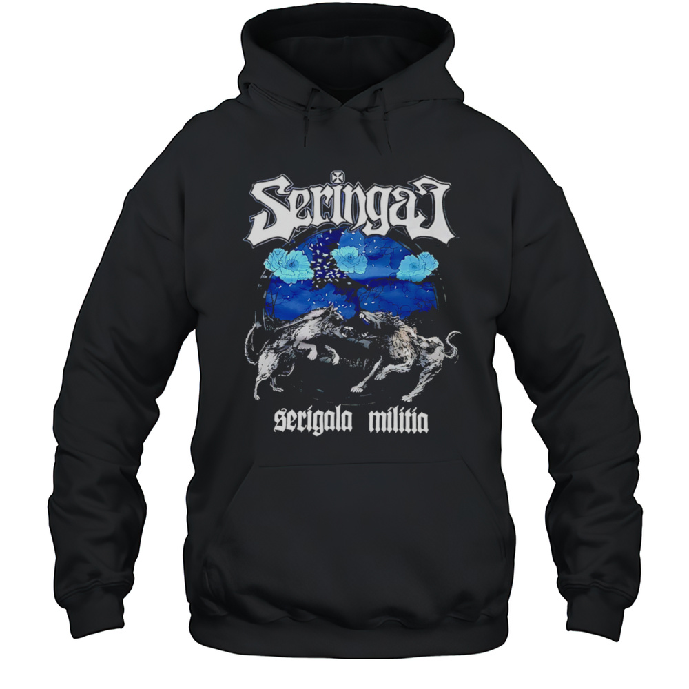 Seringai Wolf Fight Serigala Militia Shirt Unisex Hoodie