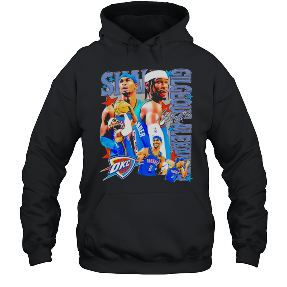 Shai Gilgeous Alexander Oklahoma City Thunder Player Collage Shirt Unisex Hoodie