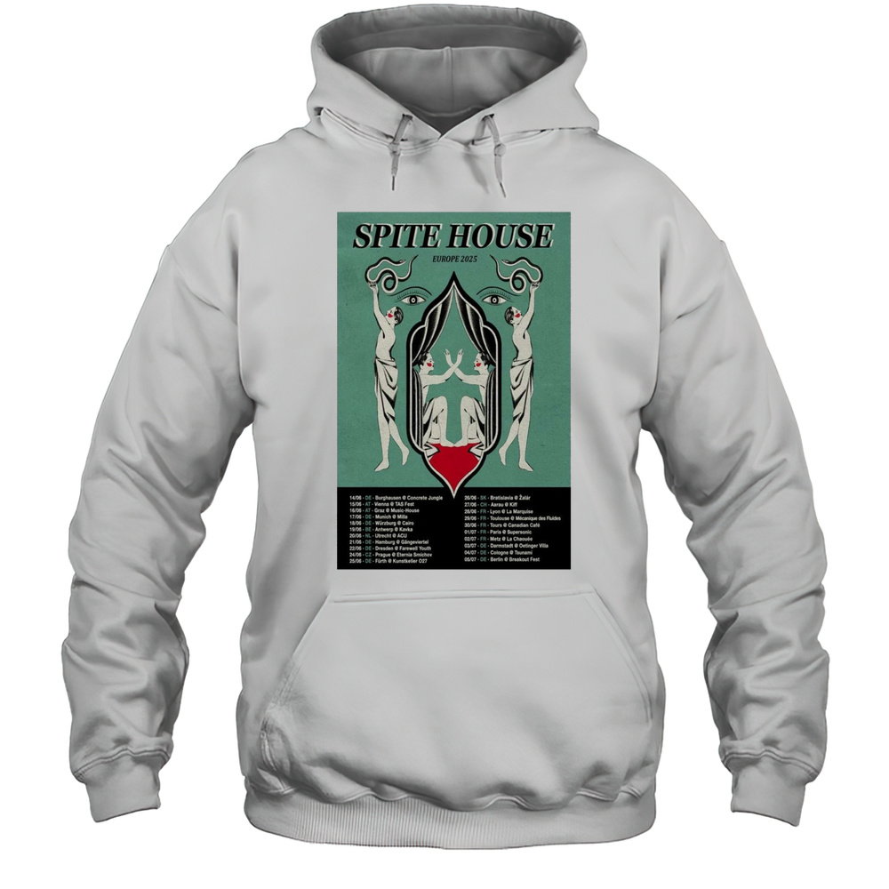 Spite House Europe Tour 2025 14 06 DE Burghausen Concrete Jungle 15 06 AT Vienna TAS Fest T-shirt Unisex Hoodie