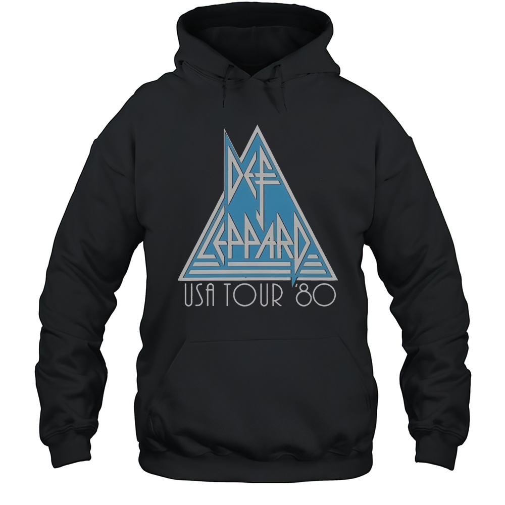 Top Def Leppard USA Tour 80 T-Shirt Unisex Hoodie