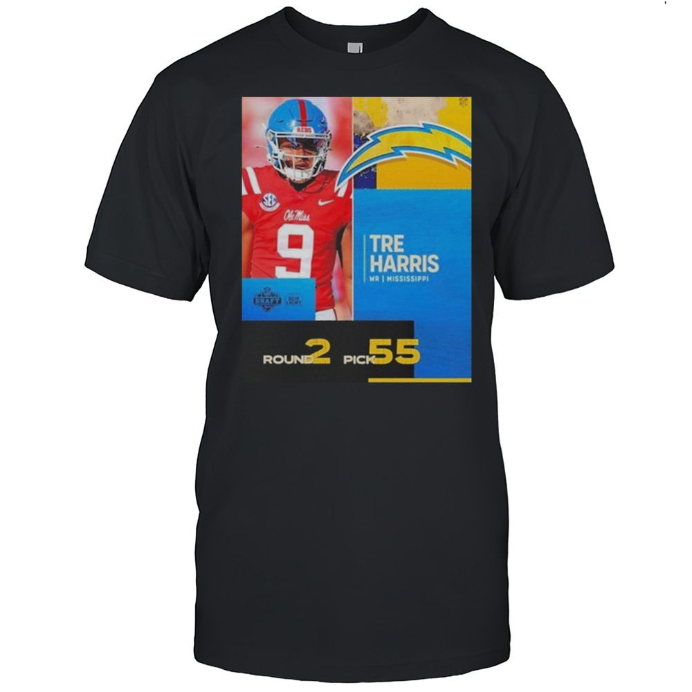 Tre Harris Los Angeles Chargers Pick 2025 Nfl Draft T-Shirt