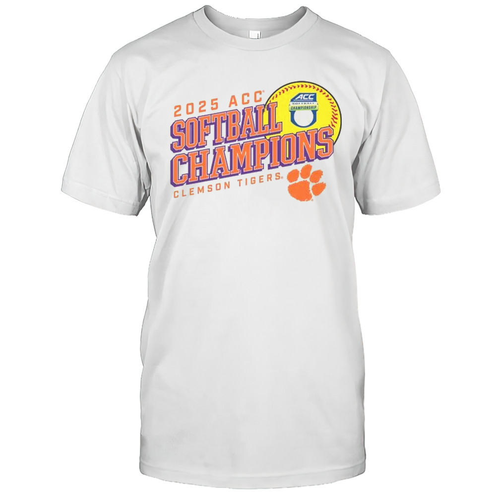 2025 Clemson Tigers ACC Softball Conference Tournament Champions T-shirt