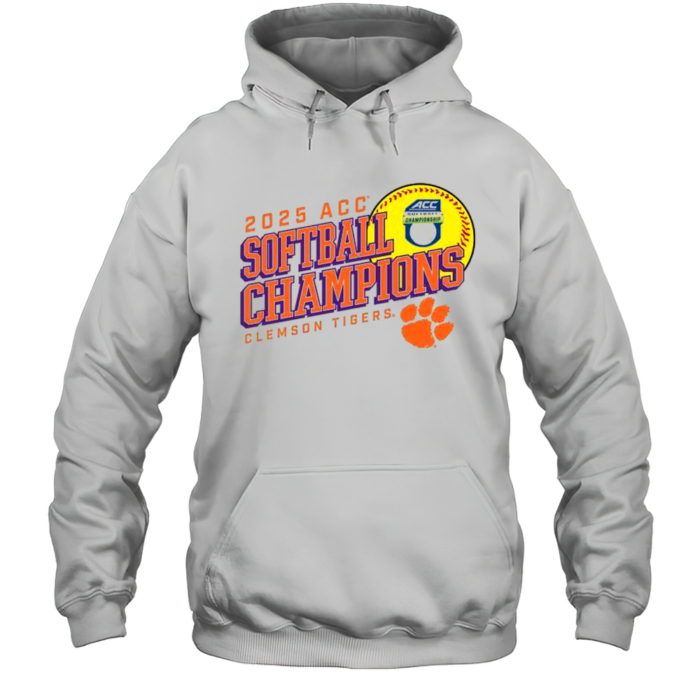 2025 Clemson Tigers ACC Softball Conference Tournament Champions T-shirt Unisex Hoodie