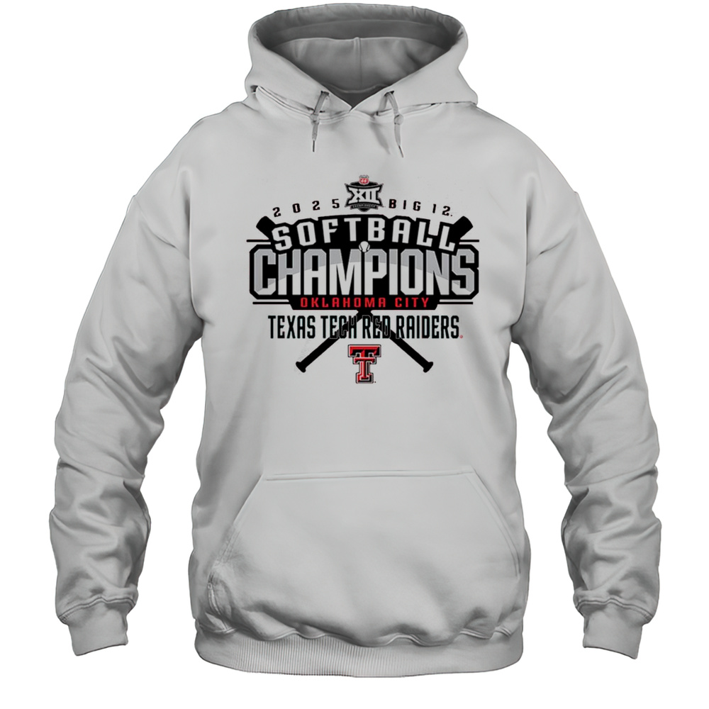 2025 Texas Tech Red Raiders Softball NCAA Big 12 Tournament Champions Oklahoma City T-shirt Unisex Hoodie