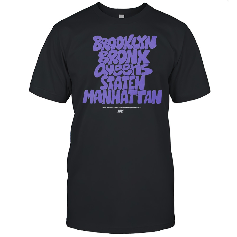 Brooklyn Bronx Queens Staten Manhattan Graffiti Boroughs T-shirt