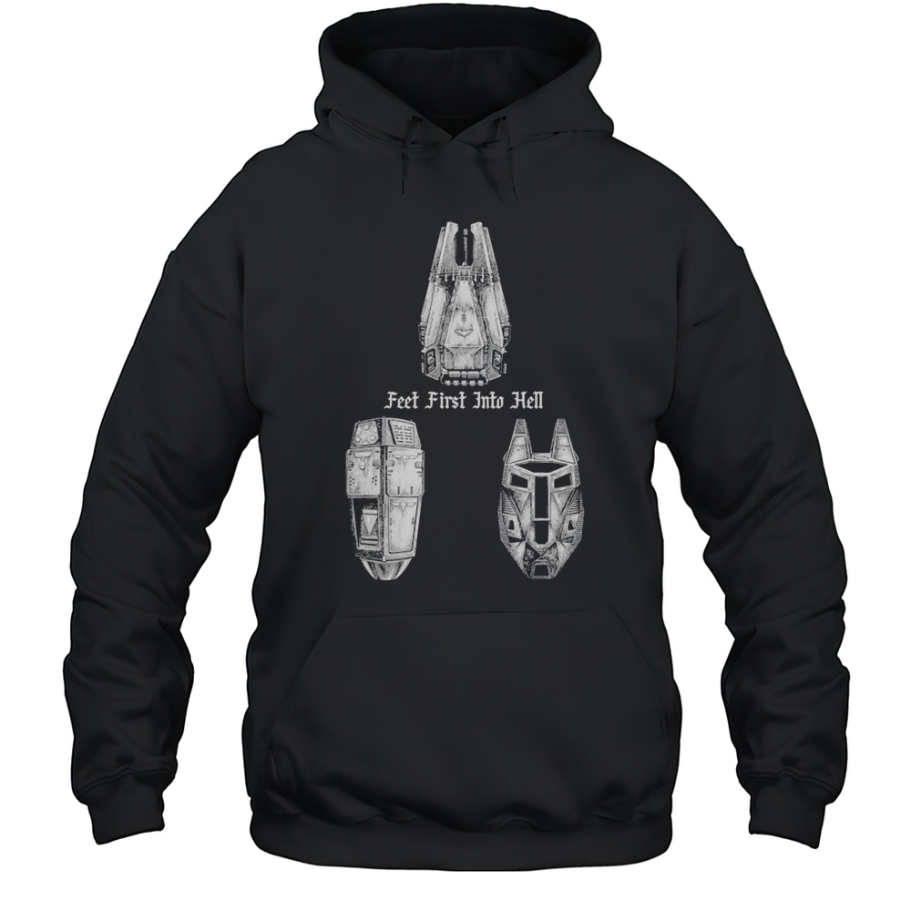Feet First Into Hell Drop Pods Threat Llama T-shirt Unisex Hoodie