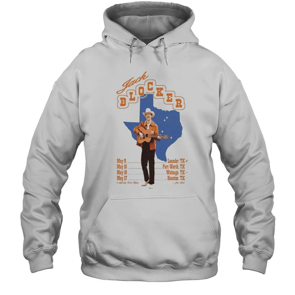 Jack Blocker Spring Tour 2025 Texas Map T-shirt Unisex Hoodie