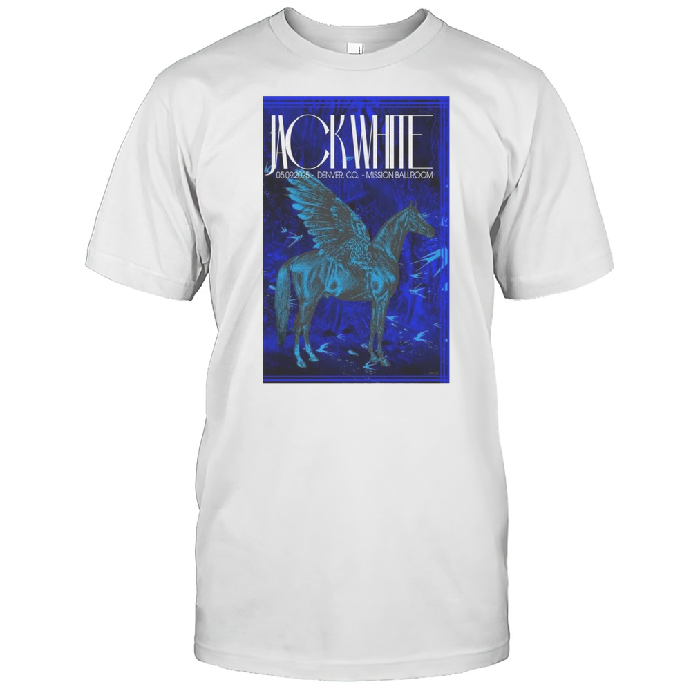 Jack White Mission Ballroom Denver CO May 9 2025 Concert T-shirt