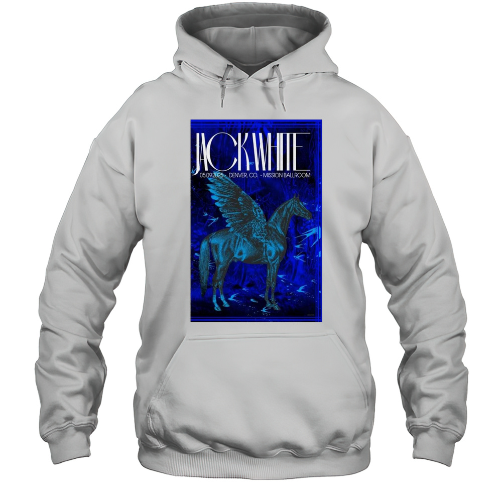 Jack White Mission Ballroom Denver CO May 9 2025 Concert T-shirt Unisex Hoodie