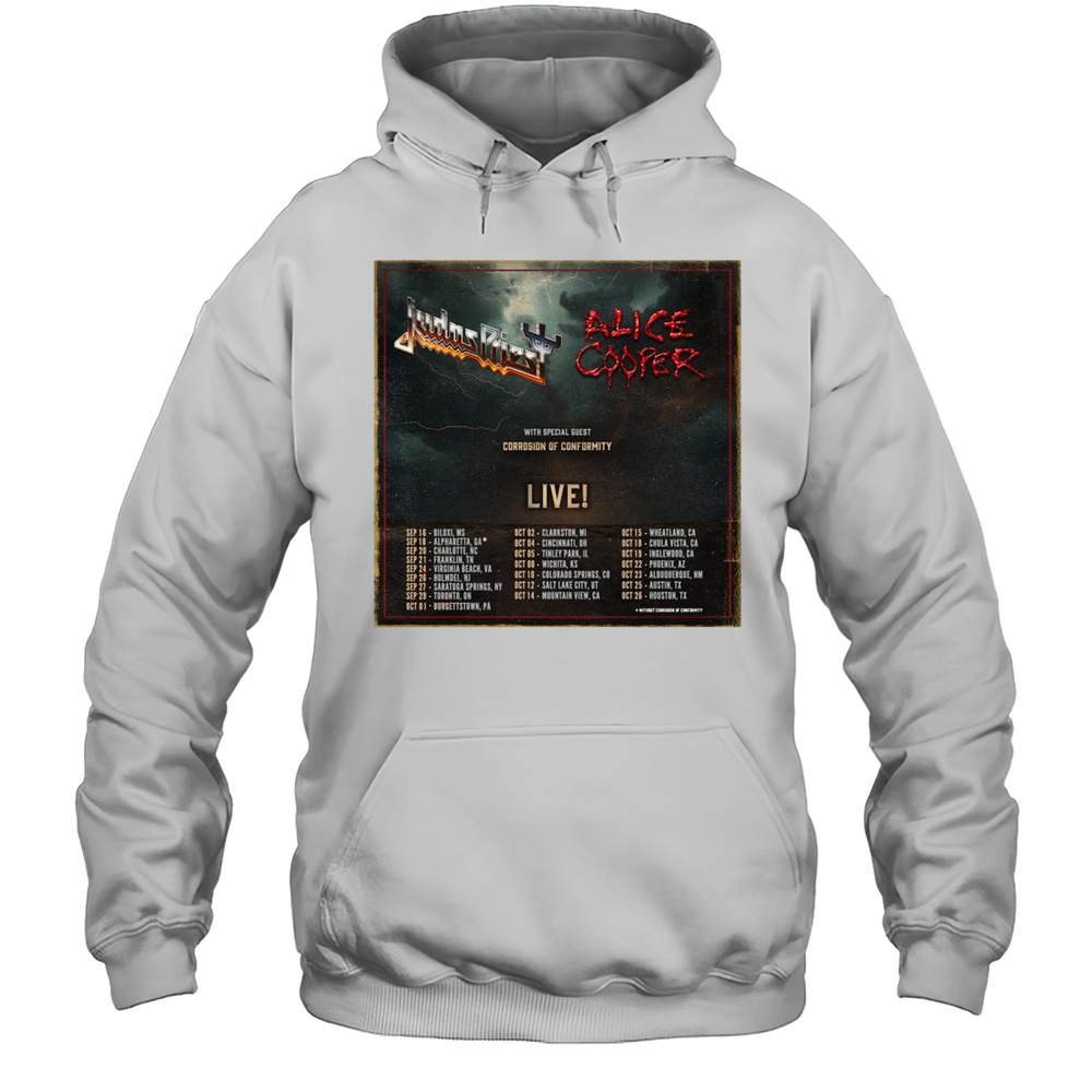 Judas Priest  Alice Cooper With Corrosion Of Conformity Sept And Oct 2025 T-shirt Unisex Hoodie