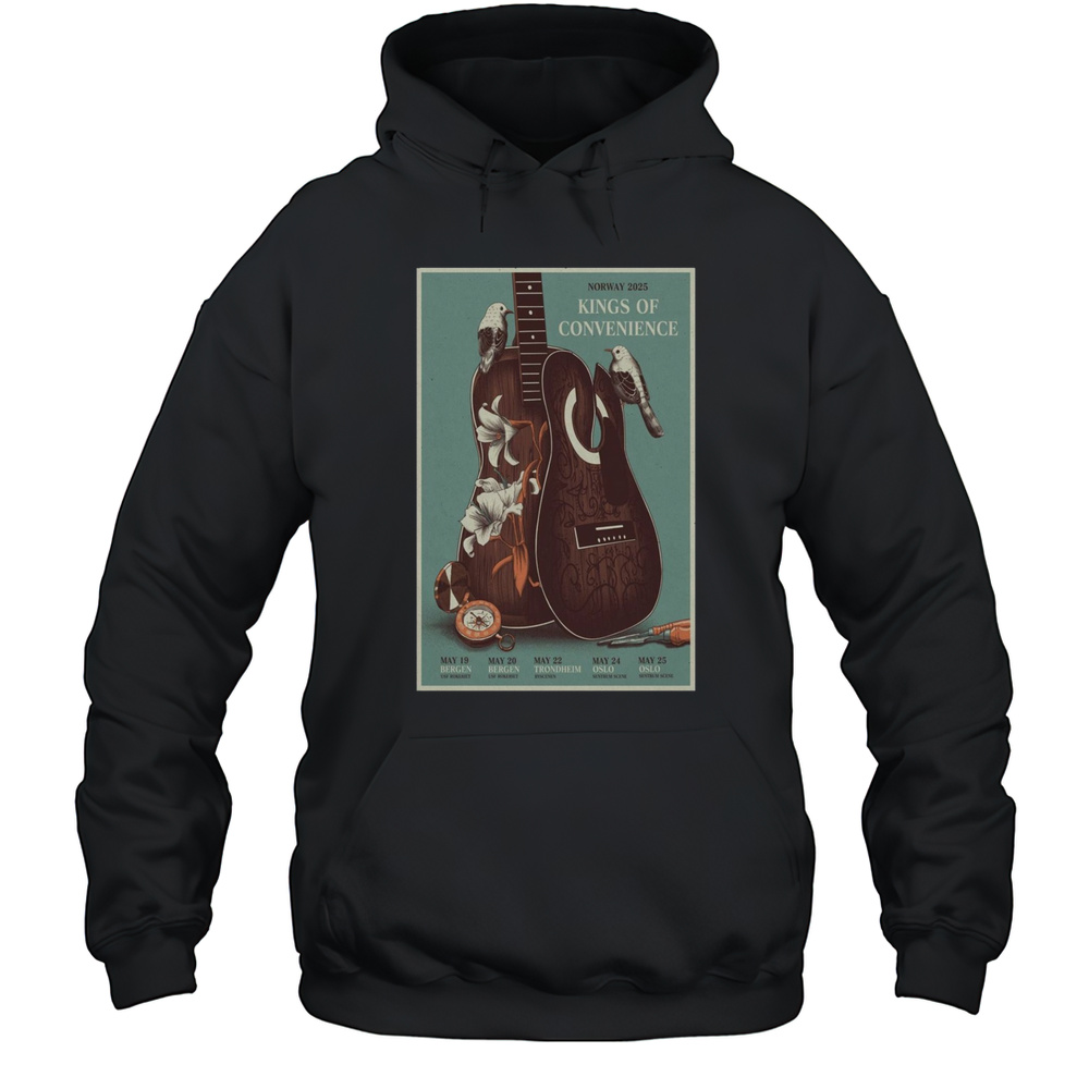 Kings Of Convenience Norway Tour May 19  25 2025 Bergen Bergen Trondheim Oslo T-shirt Unisex Hoodie