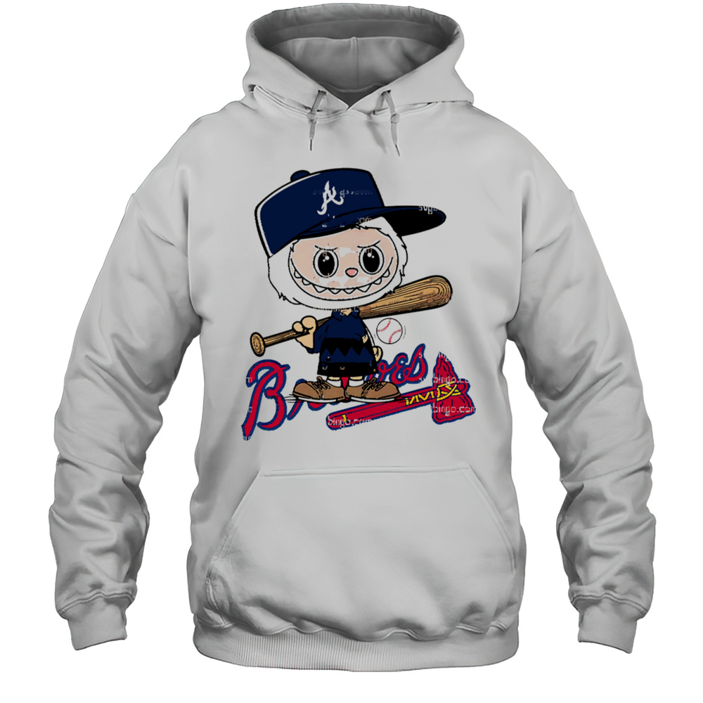 Labubu Charlie Brown Atlanta Braves Shirt Unisex Hoodie