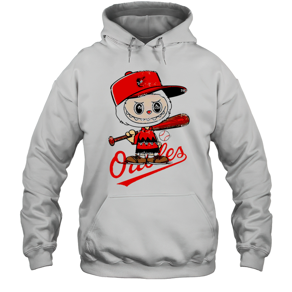 Labubu Charlie Brown Baltimore Orioles Shirt Unisex Hoodie