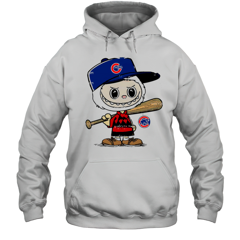 Labubu Charlie Brown Chicago Cubs Shirt Unisex Hoodie