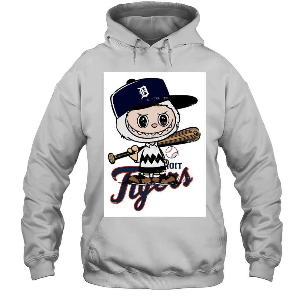 Labubu Charlie Brown Detroit Tigers Shirt Unisex Hoodie